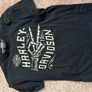Harley-Davidson Black and White Skeleton Tee